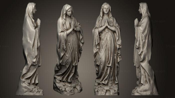 Статуи античные и исторические (Статуя Святой Марии, STKA_1286) 3D модель для ЧПУ станка